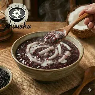 Hình ảnh NÓNG - Chè Nếp Than Dừa Sợi Cốt Dừa