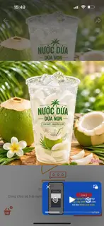Hình ảnh nước dừa cùi dừa non