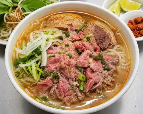Hình ảnh Bún bò tái - nạm