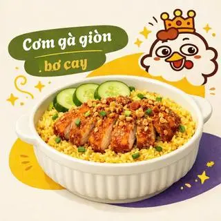 Hình ảnh Cơm Gà giòn bơ cay