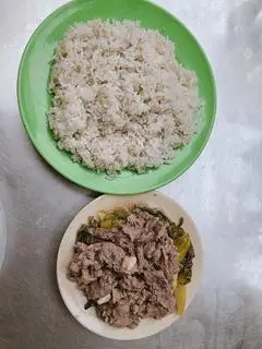 Hình ảnh cơm rang dưa bò + trà quất 