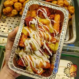 Hình ảnh Gà Popcorn & Tokbokki Lớn Phủ 3 Loại Xốt