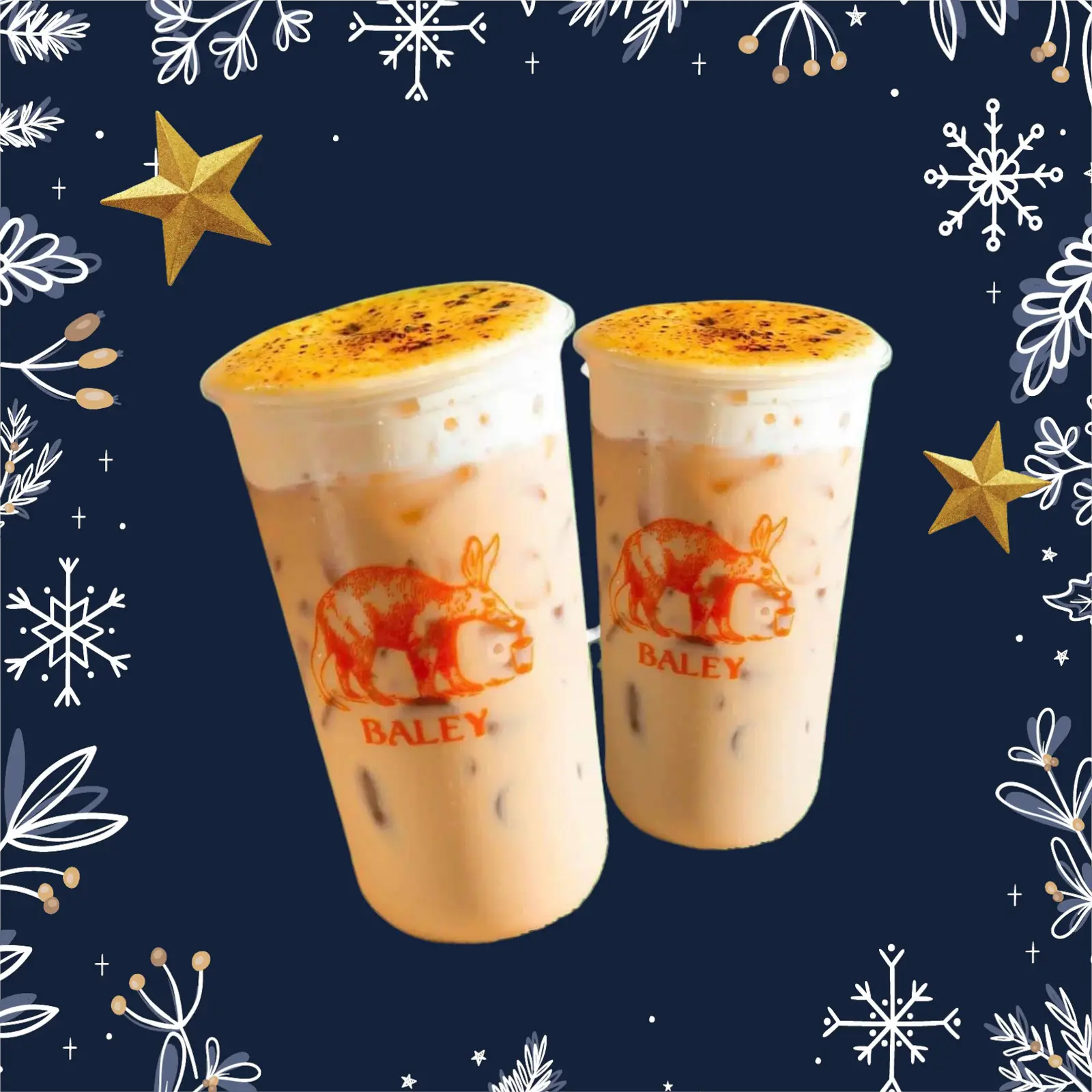 Hình ảnh Combo 2 ly Trà Sữa KTN - Tặng Trân Châu Đường Đen và Bánh Flan