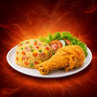 Hình ảnh Cơm Đảo Đùi Gà Rán