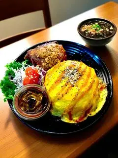 Hình ảnh Combo cơm phủ trứng má đùi - canh rong biển