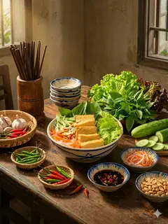 Hình ảnh Bún nước tương đậu hủ