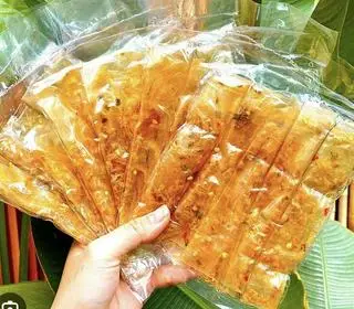 Hình ảnh bánh tráng dẻo cuốn hành phi