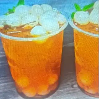 Hình ảnh trà nhãn+ topping nhãn tươi ly 750