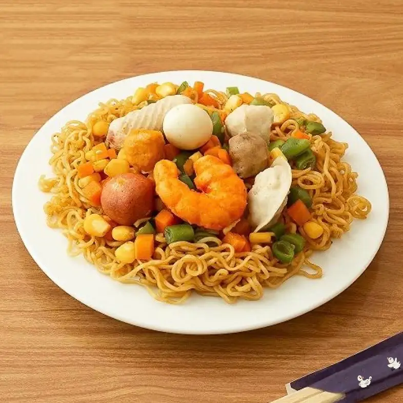 Hình ảnh Combo Mì Trộn Thập Cẩm Nhiều Mì + Coca