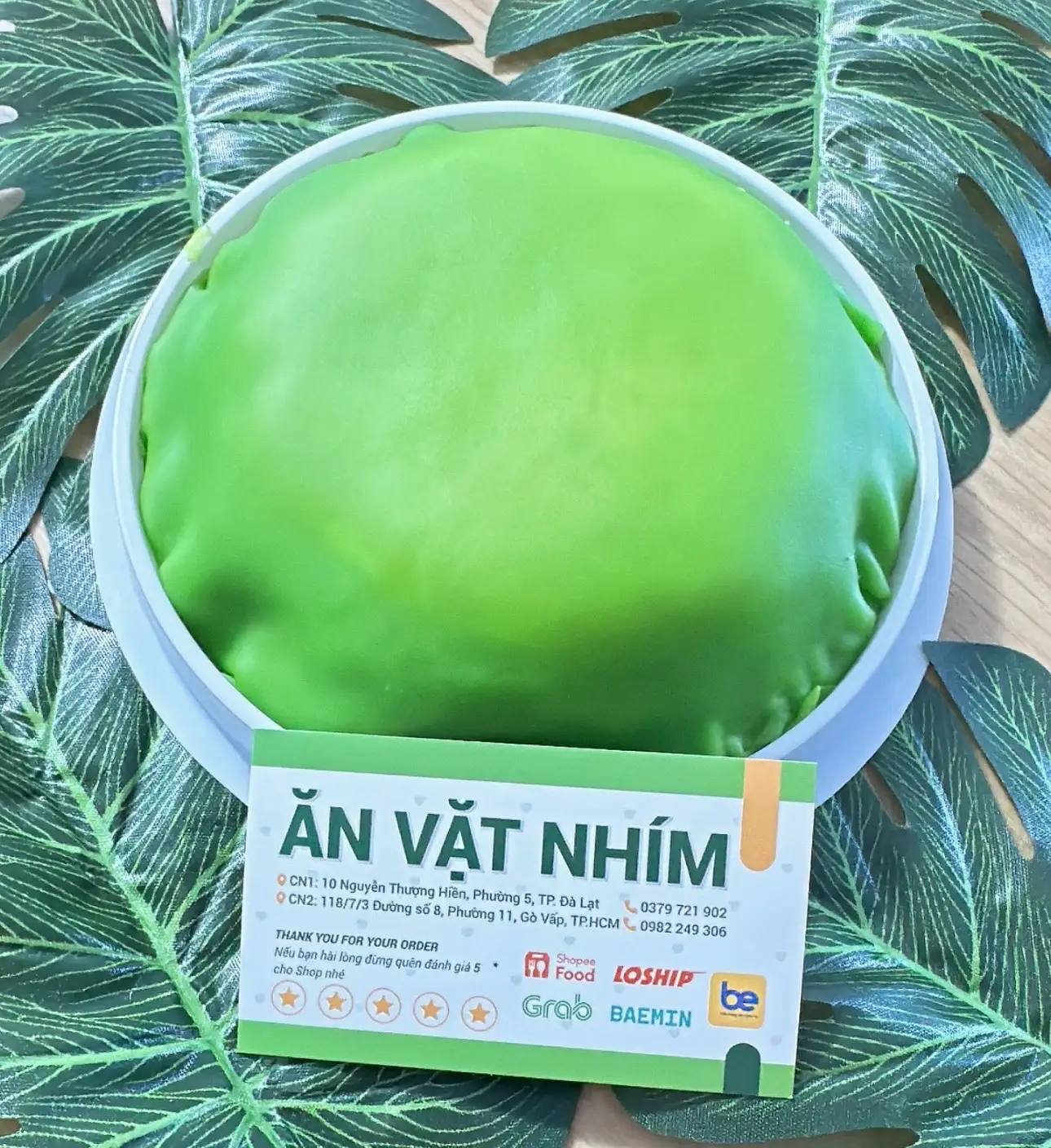 Hình ảnh Bánh Crepe Sầu Riêng Ngàn Lớp Lá Dứa - Ổ 14cm