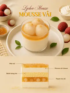 Hình ảnh Mousse Vải Bá Tước