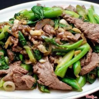 Hình ảnh bò xào rau cải