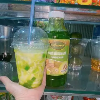 Hình ảnh sữa chua dưa lưới 