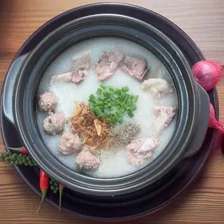 Hình ảnh cháo sườn bò viên