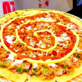 Hình ảnh Bánh tráng nướng vị gà sốt tươi