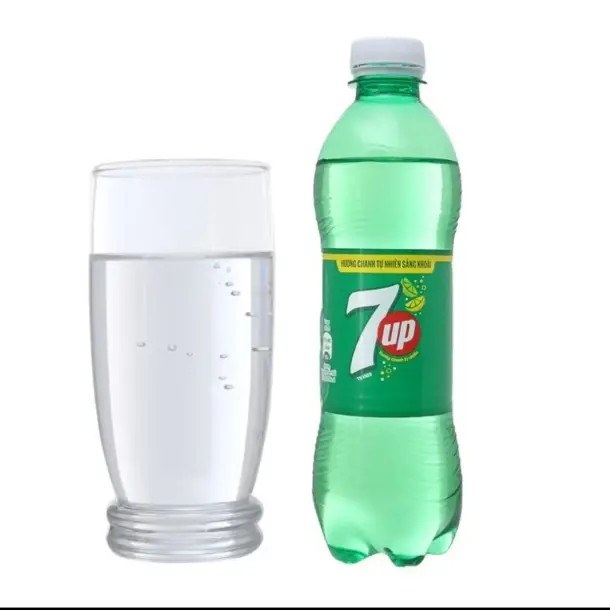 Hình ảnh 1 chai 7up + 1 ly đá