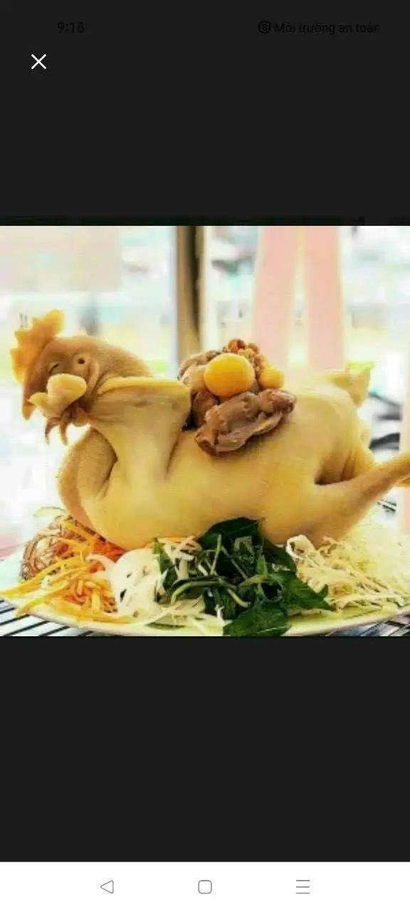 Hình ảnh gà cúng kèm cháo gỏi