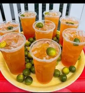 Hình ảnh Hồng trà tắc sủi bọt