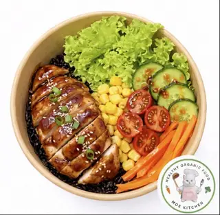 Hình ảnh Cơm gạo lứt ức gà Teriyaki - Brown rice with chicken thigh teriyaki 
