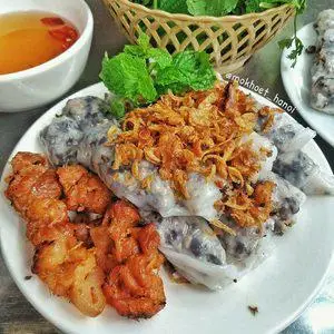 Hình ảnh Bánh Cuốn Nóng Chả Nướng Tươi