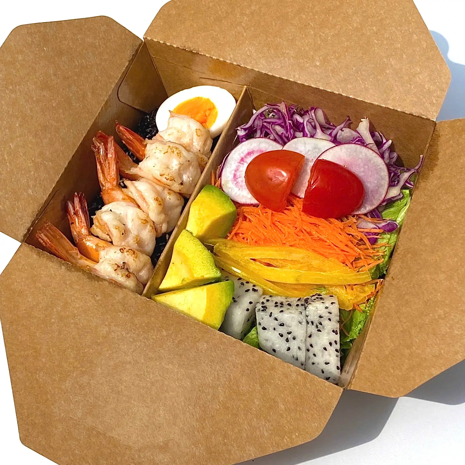 Hình ảnh Cơm Lứt Tôm Bơ và Salad