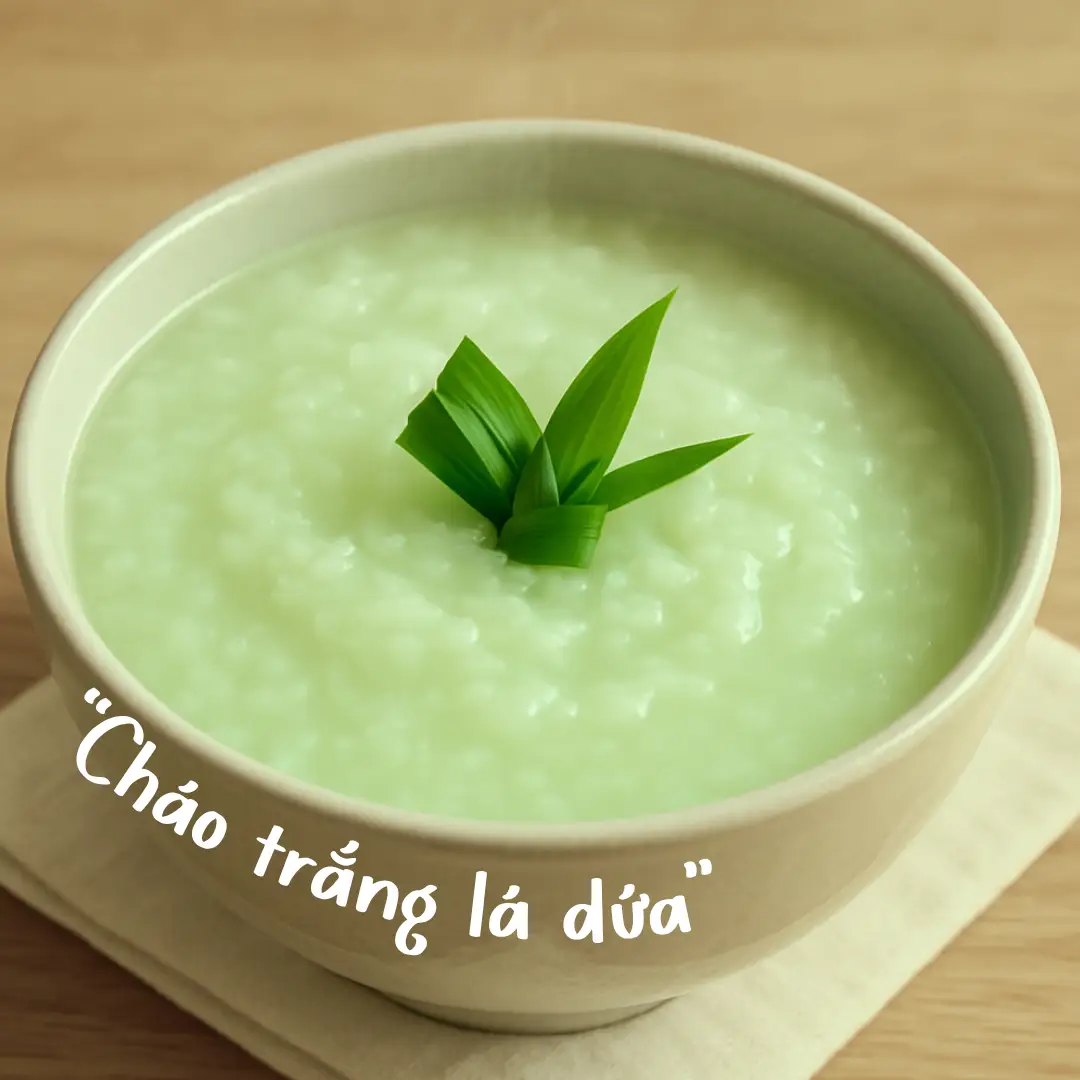 Hình ảnh Cháo Trắng Lá Dứa