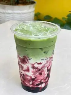 Hình ảnh Latte matcha việt quất