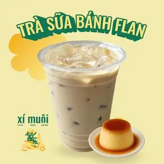 Hình ảnh Trà sữa bánh flan núng na núng nính