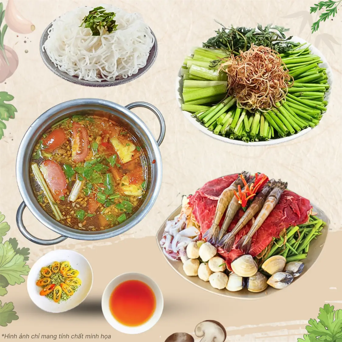 Hình ảnh Lẩu hải sản nấu thái chua cay