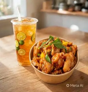 Hình ảnh Combo chân gà sốt Thái - 1 ly trà tắc - bản đặc biệt