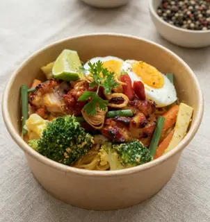Hình ảnh (Mì Indomie) Mì Trộn Gà Nướng Satế Cay 