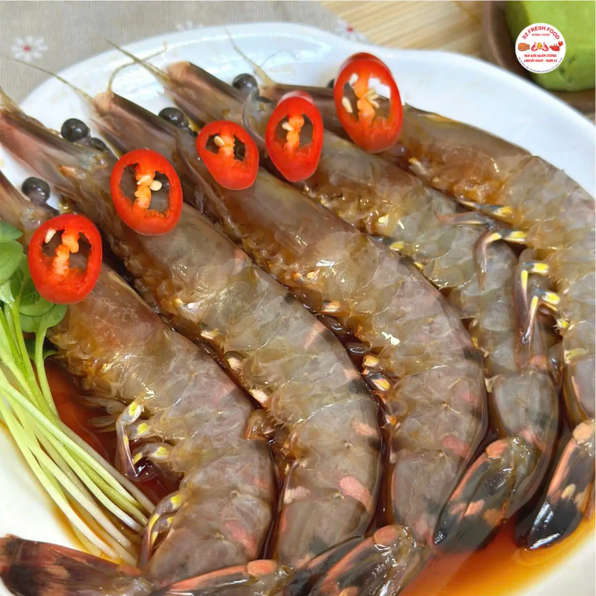Hình ảnh Hộp 200g Tôm sú nguyên con Ngâm tương 