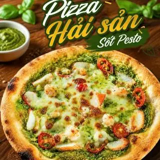 Hình ảnh Pizza hải sản xốt pesto