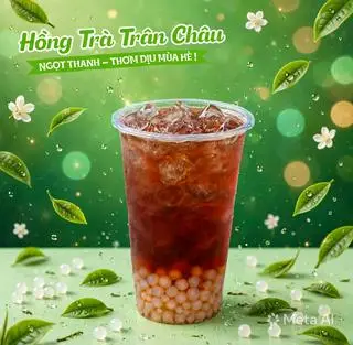 Hình ảnh hồng trà trân châu