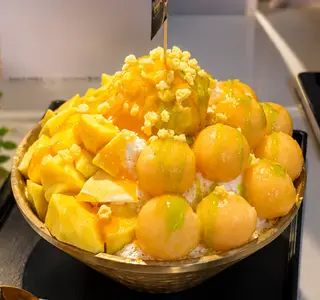 Hình ảnh Xoài,Dưa Lưới Bingsu