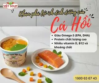 Hình ảnh cháo cá Hồi sốt Gấc
