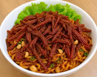 Hình ảnh Mỳ trộn bò khô