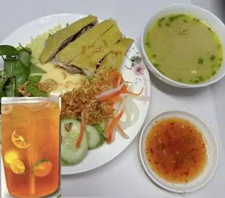Hình ảnh Combo cơm má đùi - trà tắc