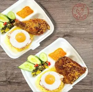 Hình ảnh  Cơm Gà ( đùi tỏi/ má đùi ) Nướng Sốt Gia Truyền + Trứng Ốp La