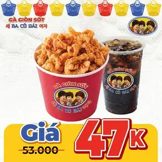 Hình ảnh 1 Gà Sợi Sụn Da Gà + 1 Giải Khát