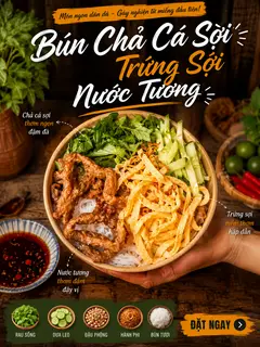 Hình ảnh Bún Chả Cá Sợi - Trứng Sợi Nước Tương