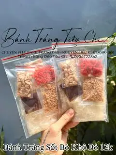 Hình ảnh BÁNH TRÁNG SỐT BÒ KHÔ BÒ