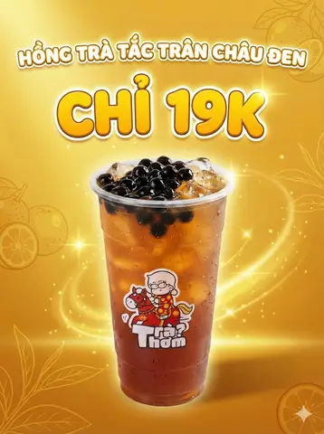 Hình ảnh Hồng Trà Tắc Trân Châu Đen
