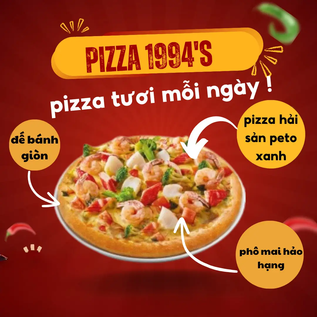 Hình ảnh Pizza Hải Sản Pesto Xanh/Seafood Pesto