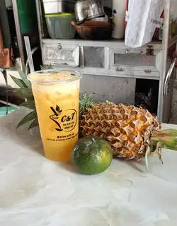 Hình ảnh nước ép cam và thơm