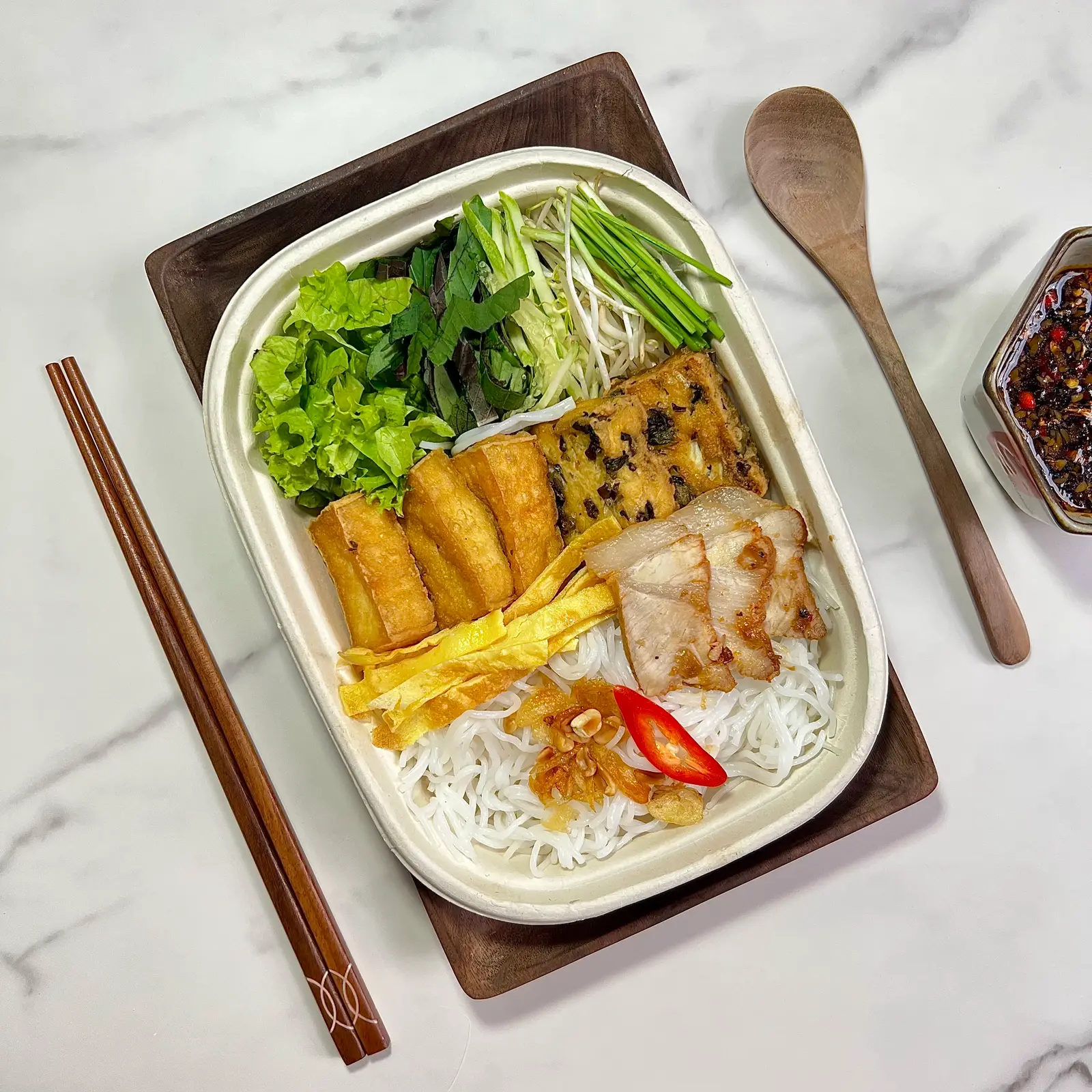 Hình ảnh Bún Đậu & Thịt xíu-tặng sữa đậu nành nhỏ