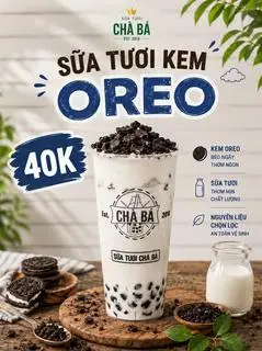 Hình ảnh Sữa tươi kem Oreo