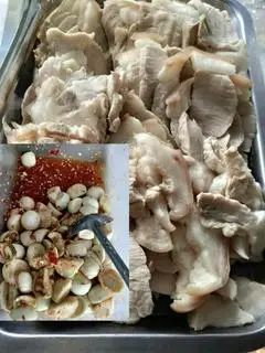Hình ảnh thịt luộc cà pháo mắm tôm 