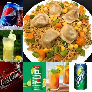 Hình ảnh Mỳ trộn sủi cảo + 1 thức uống