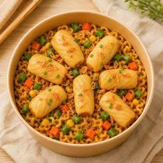 Hình ảnh Mì trộn indomie mực xoắn